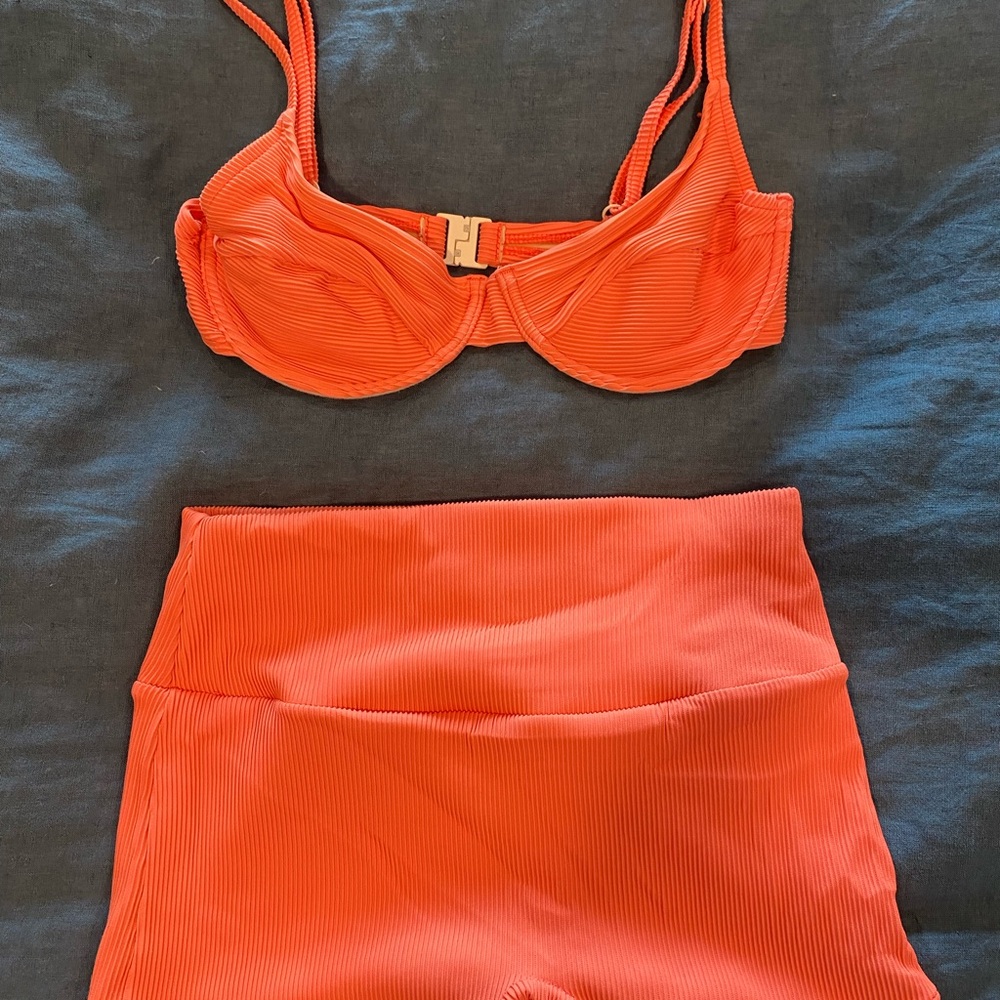 Zulu & Zephyr Vibrant Orange Bra Set